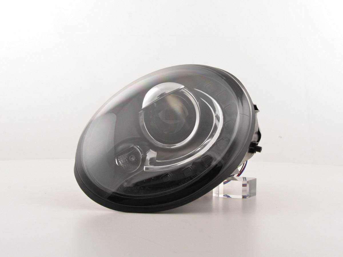 Scheinwerfer Set Daylight LED TFL-Optik VW New Beetle 9C 98-05 schwarz Scheinwerfer Set Daylight LED TFL-Optik VW New Beetle 9C 98-05 schwarz